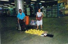 Hungary; subway flower vendors